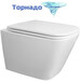 Унитаз подвесной безободковый Azario Teramo AZ-0052-UQ3 с крышкой микролифт (Система смыва торнадо), Цвет производителя: белый фото 