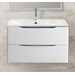 Тумба подвесная с раковиной BelBagno ACQUA-800-2C-SO-BL 80 см, Bianco Lucido, Цвет фасада: Bianco Lucido фото 