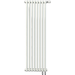 Вертикальный радиатор Zehnder Charleston 2180 390х1790 мм (8 секций) нижнее подключение, белый фото 