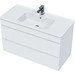Тумба подвесная с раковиной Mirsant Next 100/2 см (раковина Next 100) белый фото 