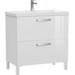 Тумба подвесная/напольная с раковиной Cersanit Melar 80 см 64130, 2 ящика, белый фото 