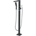 Смеситель для ванны напольный Boheme Venturo 379-B, black chrome, Цвет производителя: black chrome фото 
